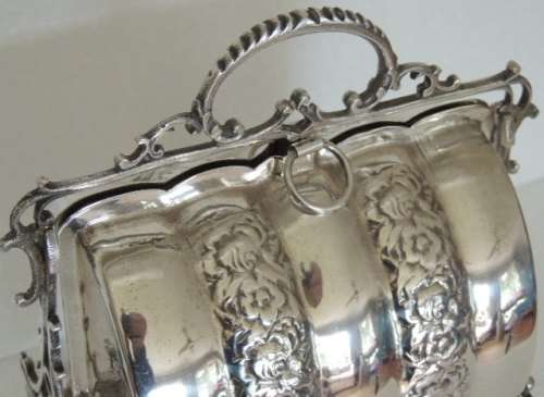 MAGNIFICENT SILVER PLATED MUFFIN WARMER, price reduced