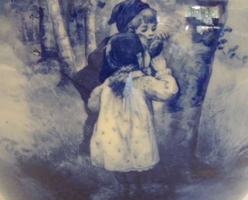 RARE "BLUE CHILDREN" JARDINIERE - BY ROYAL DOULTON