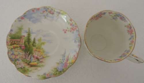 ROYAL ALBERT TRIO AND TRINKET DISH - "KENTISH ROCKERY", price reduced