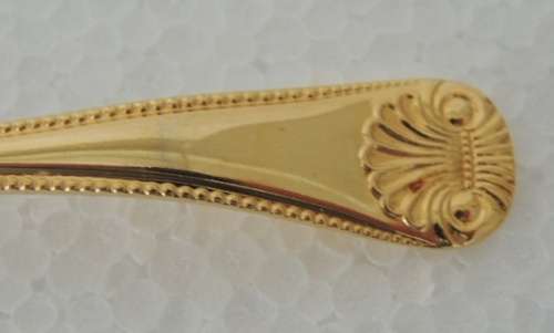 GOLD PLATED TEASPOONS AND SUGAR SPOON - RESERVED FOR Greg8