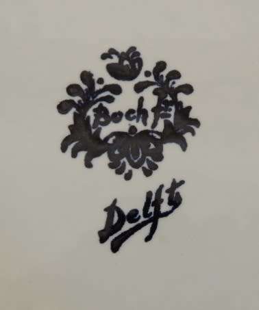 Boch Delft Plate - Feeding The Ducks - reserved for jacoba1964