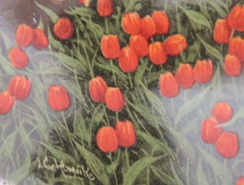 ROYAL SCHWABAP PLATE - PICKING TULIPS