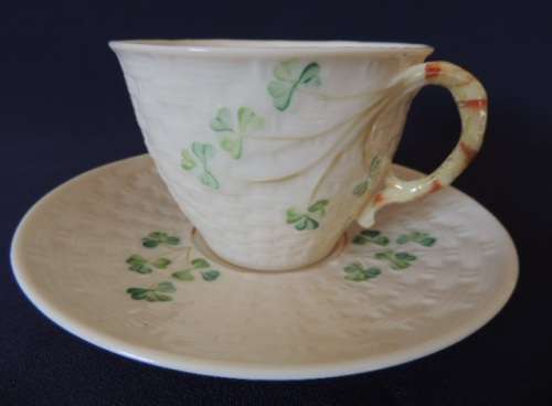 Belleek Breakfast Cup and Saucer