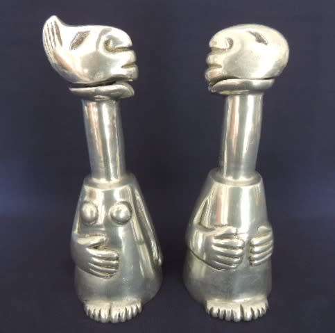 RESERVED FOR BRENDA Man and Woman Oil and Vinegar Set - unsigned