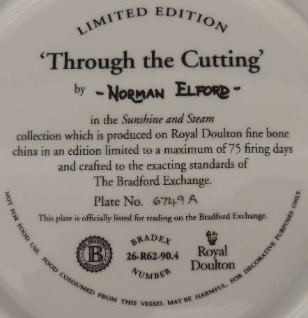 Royal Doulton Plate - `Through The Cutting` (Price reduced)