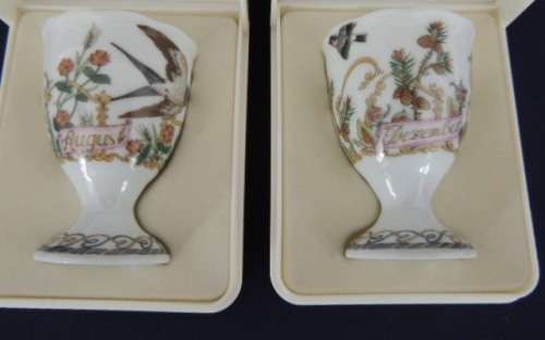 Hutschenreuther Eggcups Boxed - AUGUST and DECEMBER