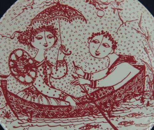 BJORN WIINBLAD Danish Month Of The Year Plaque - JULY