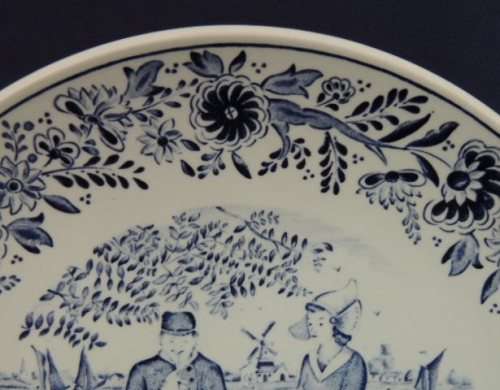 Boch Delft Plate - Feeding The Ducks - reserved for jacoba1964