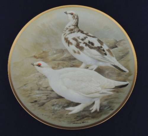 Franklin Gamebirds Of The World Plate - `PTARMIGAN`