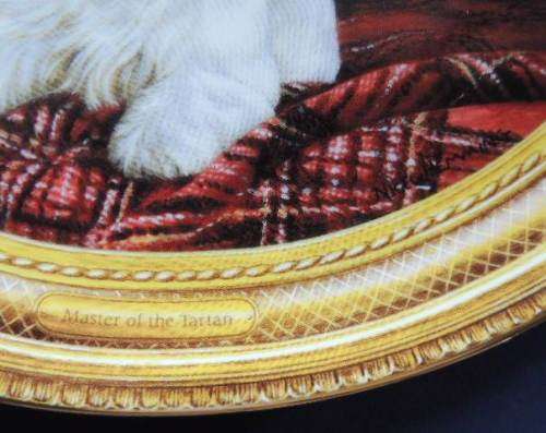 Franklin Mint West Highland White Terrier Plate - MASTER OF THE TARTAN