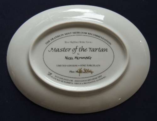 Franklin Mint West Highland White Terrier Plate - MASTER OF THE TARTAN