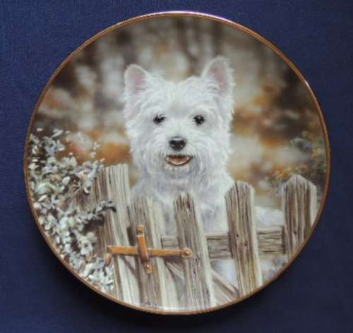 Danbury Mint WESTIES Collector`s Plate - MAY I COME IN?