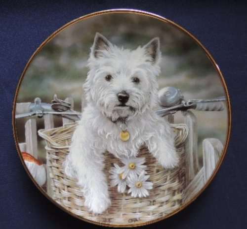 Danbury Mint WESTIES Collector`s Plate - HITCHING A RIDE
