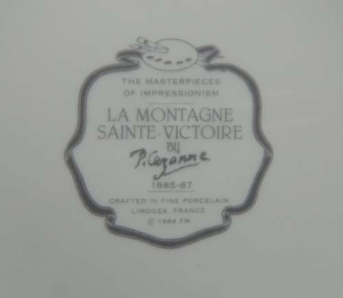 Limoges Masterpieces Of Impressionism - `LA MONTAGNE SAINTE-VICTOIRE`  by Cezanne
