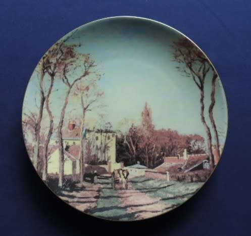 Limoges Masterpieces Of Impressionism - "ENTREE DU VILLAGE DU VOISINS"  by Pissarro