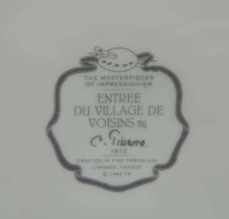 Limoges Masterpieces Of Impressionism - "ENTREE DU VILLAGE DU VOISINS"  by Pissarro