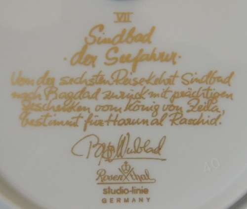 Rosenthal Sinbad The Sailor Plate