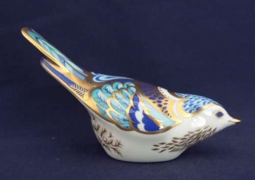 Royal Crown Derby Paperweight - Mountain Bluebird