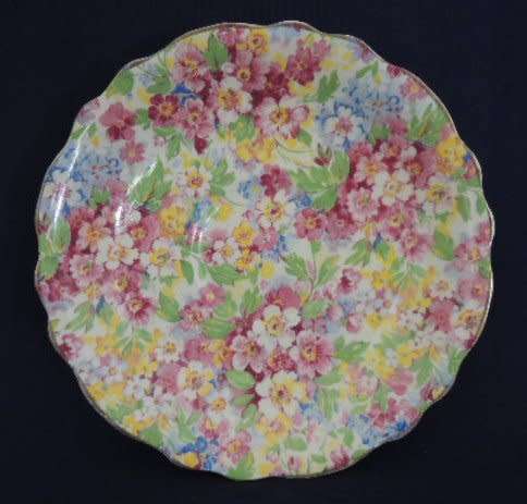 James Kent Chintz Tea Saucer - Apple Blossom