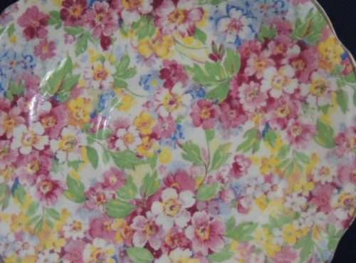 James Kent Chintz Tea Saucer - Apple Blossom