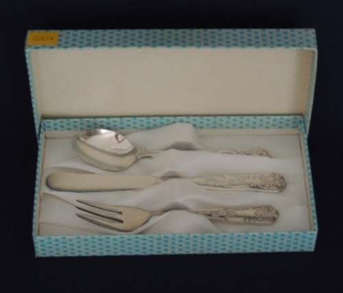 Silver Plated Christening Set - Boxed