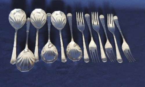 Dessert Set EPNS 12 Piece - Cased