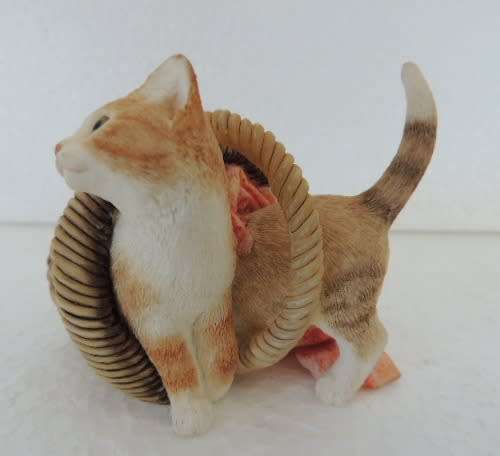 Sherratt and Simpson Cat Figurine - Kittens In Basket