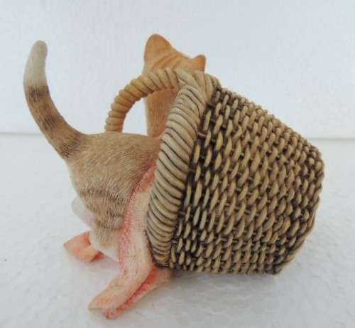 Sherratt and Simpson Cat Figurine - Kittens In Basket