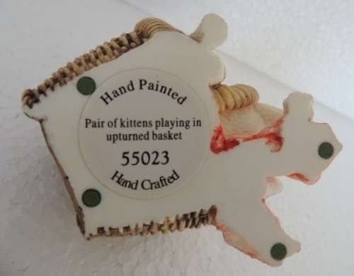 Sherratt and Simpson Cat Figurine - Kittens In Basket