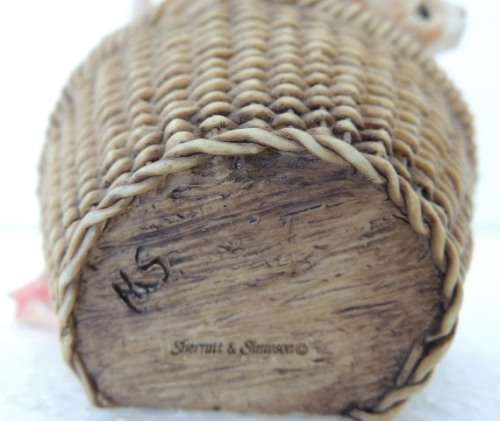 Sherratt and Simpson Cat Figurine - Kittens In Basket