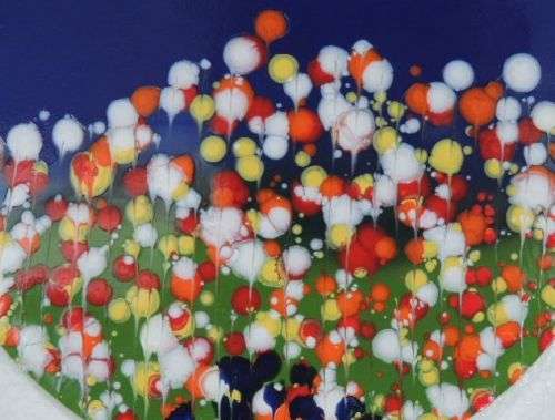 Gorgeous Art Glass Platter by Barry and Josee Dibb