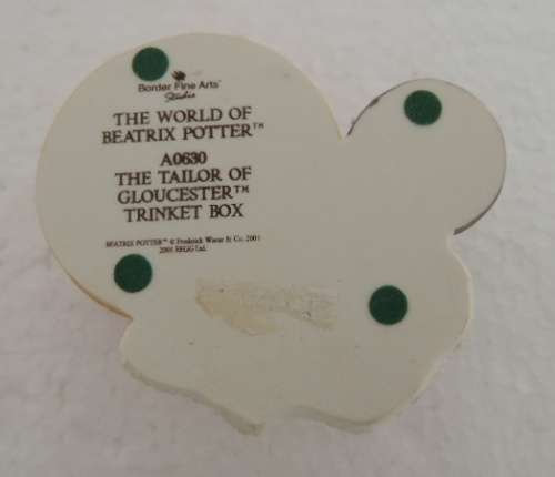 Beatrix Potter Border Trinket Box by BFA - The Tailor of Gloucester