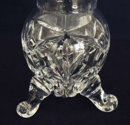 Rose and Leaf Cut Crystal Vase - 22 cm