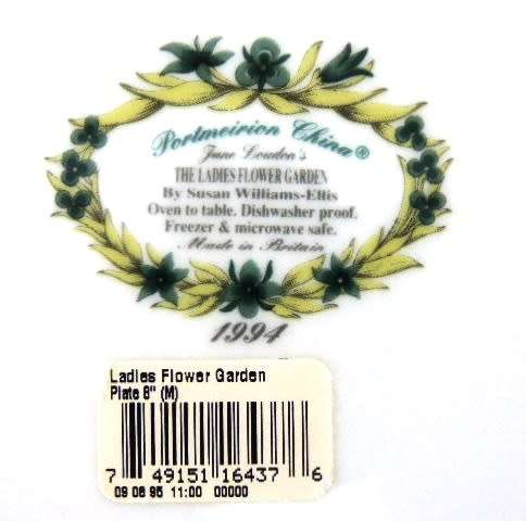 Portmeirion Ladies Flower Garden Plate 21.5 cm (Hypnoxis Stellata) RESERVED FOR PIETER