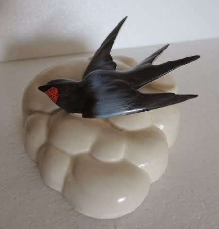 Clarice Cliff Swallow Pocket Vase - GORGEOUS