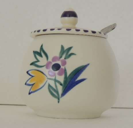 Poole Pottery Sugar Bowl (SUGAR SPOON INCLUDED)