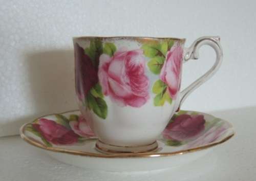 Royal Albert Coffee Duo - `Old English Rose`