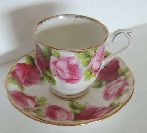 Royal Albert Coffee Duo - `Old English Rose`