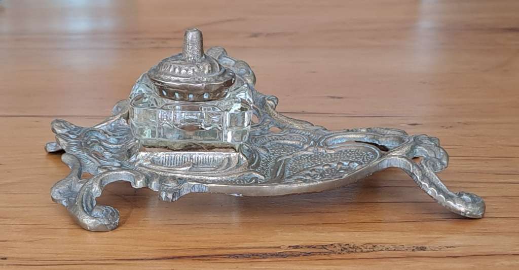 Brass Inkwell