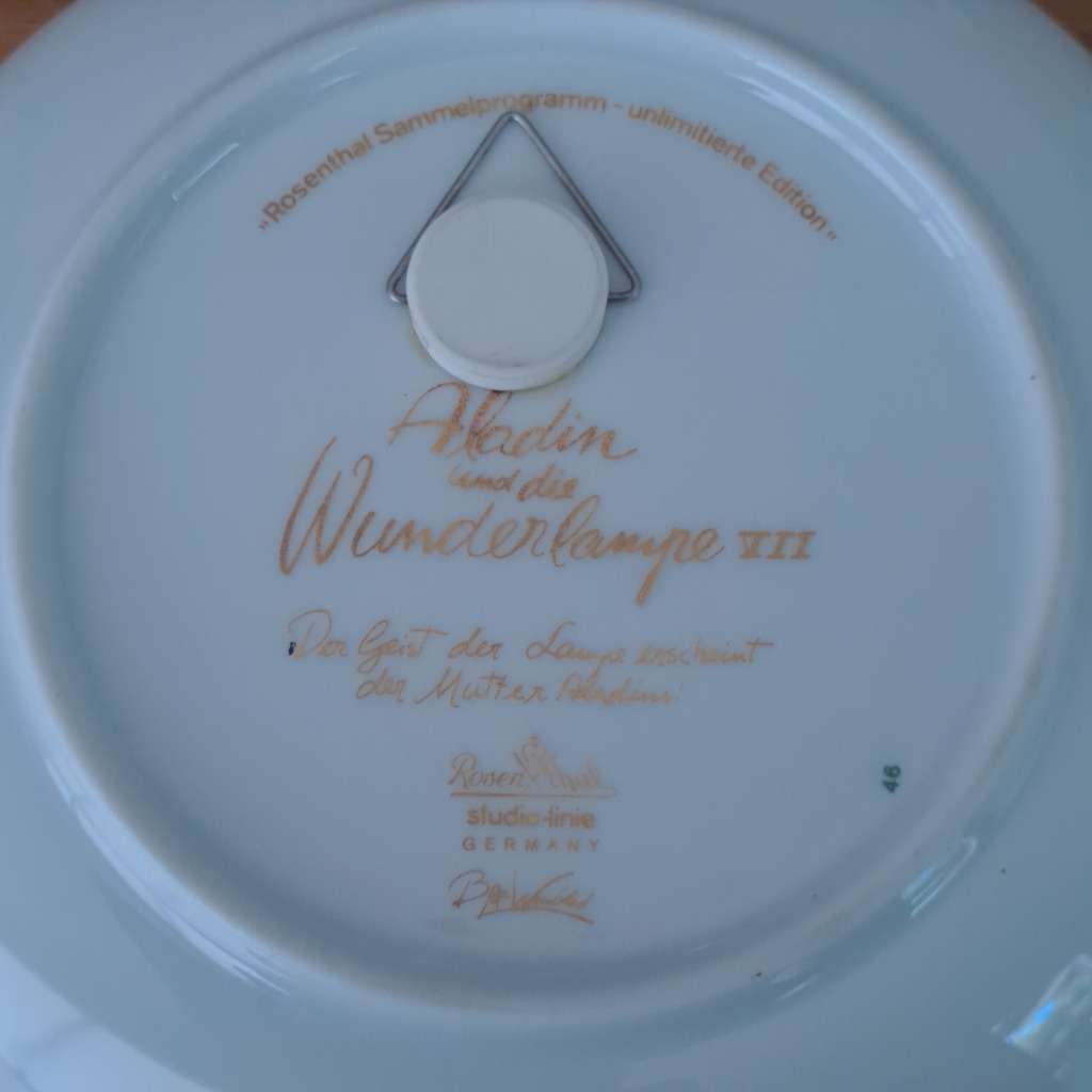 Rosenthal Bjorn Wiinblad Plate - Aladdin and the Magic Lamp