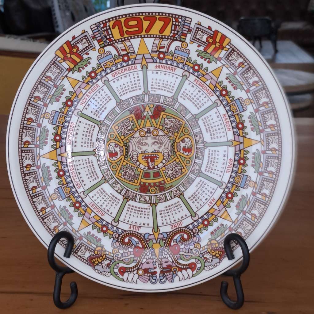 Wedgwood Calendar Plate 1977 - Tonatiuh