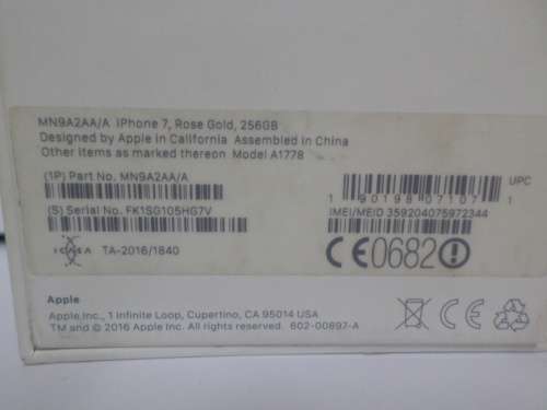 iPHONE 7,Rose gold, 256gb
