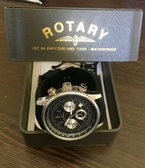 *** ROTARY AQUASPEED GENTS CHRONOGRAPH with Tachymeter  + 2 Straps **