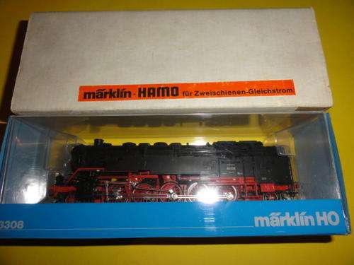 MARKLIN HO GAUGE 8308 HAMO STEAM LOCO (1985) IN MINT BOXED CONDITION