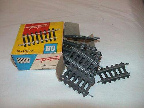 FLEISCHMANN EARLY HO GAUGE 1701/3 SMALL CURVED TRACK X 10 IN GOOD CONDITION