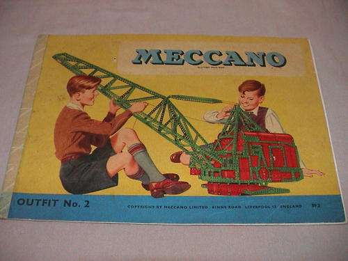 MECCANO INSTRUCTION BOOK 1959 FOR OUTFIT NO 2 IN USED CONDITION