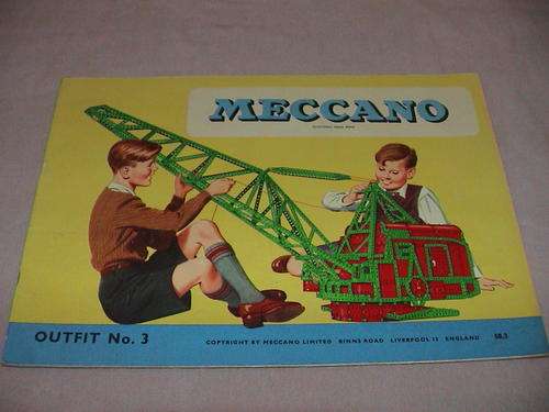 MECCANO INSTRUCTION BOOK 1958 FOR OUTFIT NO 3 USED CONDITION