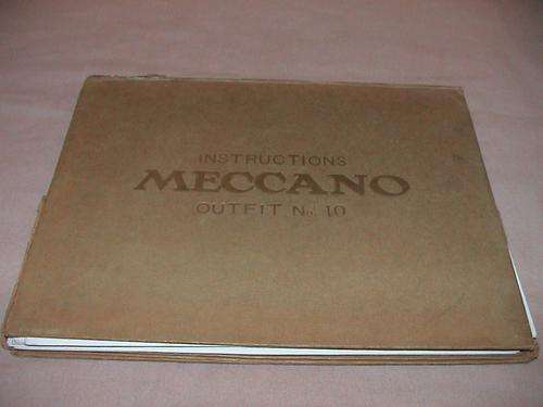 MECCANO INSTRUCTION FOLDER 1954/56 FOR OUTFIT NO 10 ALL 20 INSTRUCTIONS SHEETS ARE IN USED CONDITION