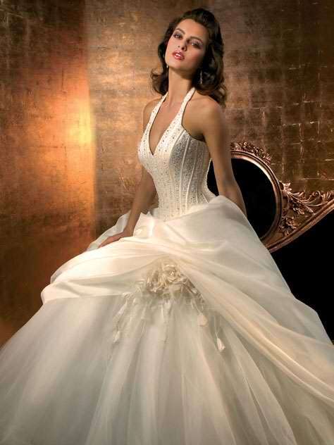 Brand new custom made wedding dress / bridal gown (07jmhs016) - Get veil for free!