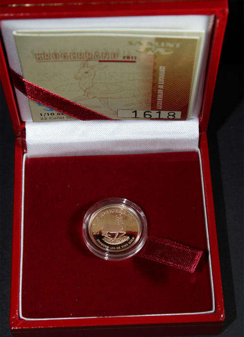 2011 PROOF 1/10 OUNCE KRUGER RAND ONLY 5000 MINTED